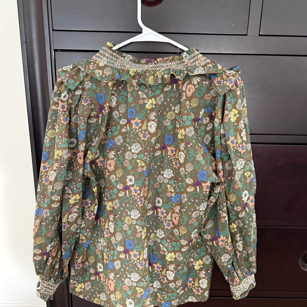 Entro Multicolor Floral Ruffle Blouse - Picture 3 of 3